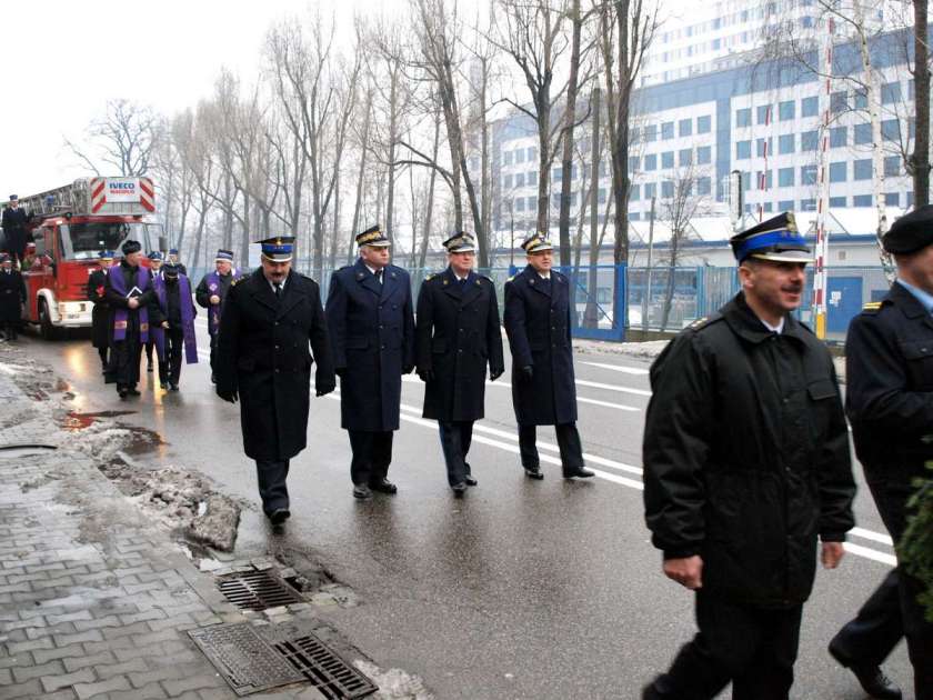 Ostanie pożegnanie byłego Komendanta Wojewódzkiego Straży Pożarnych w Katowicach st. bryg. w st. spocz. Tadeusza Baniaka
