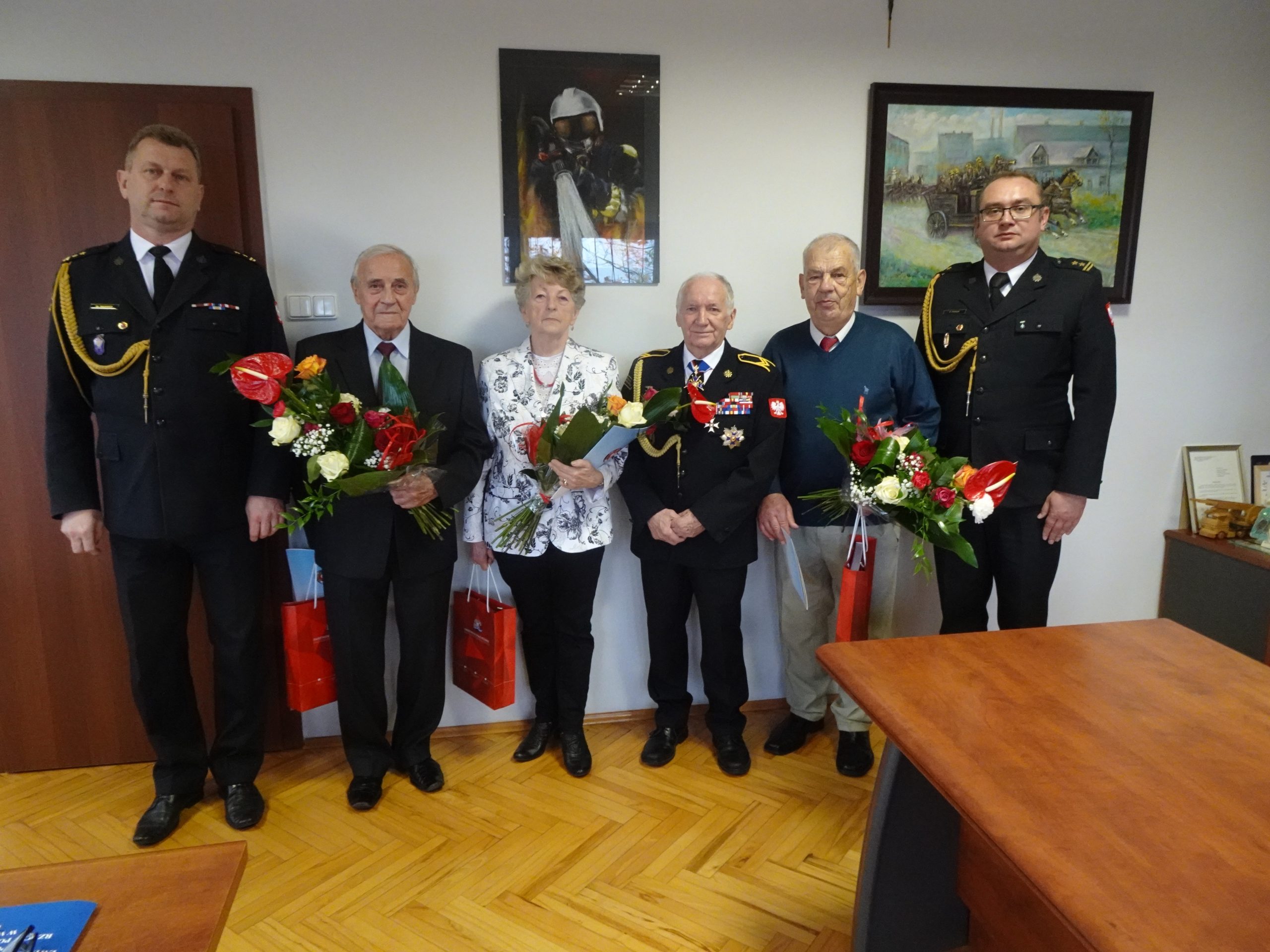 Jubileusze 80-lecia życia emerytów PSP w Częstochowie.