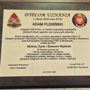 Jubileusz 80-lecia życia emeryta PSP